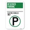 Signmission Reserved Parking-Electric Vehicles Onl Heavy-Gauge Aluminum Sign, 12" x 18", A-1218-23151 A-1218-23151 - alternate 1